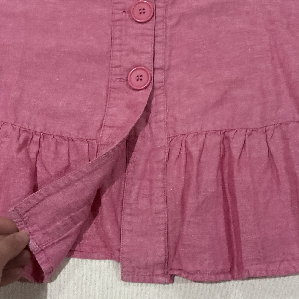 Women's Top Pink Large Coquette‎ Core Vintage Coded Dollette Grandmacore Peplum - Picture 5 of 9